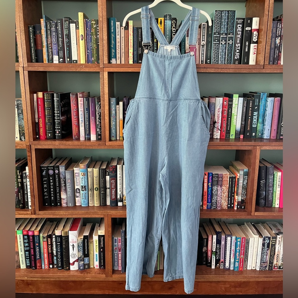 Casual Light Blue Denim Jumpsuit